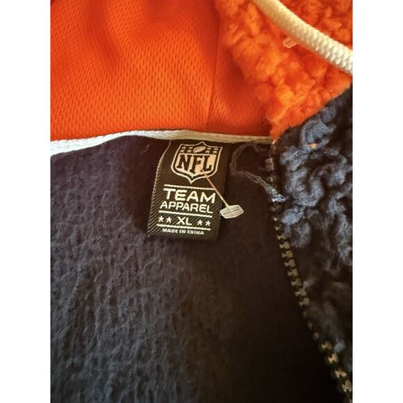 Chicago Bears Hoodie Full Zip Sherpa Hoody Jacket Men's Large NWT - Picture 3 of 7